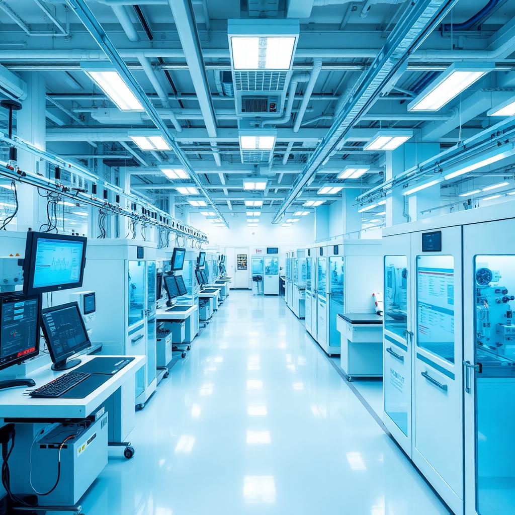 Modern pharmaceutical manufacturing facility