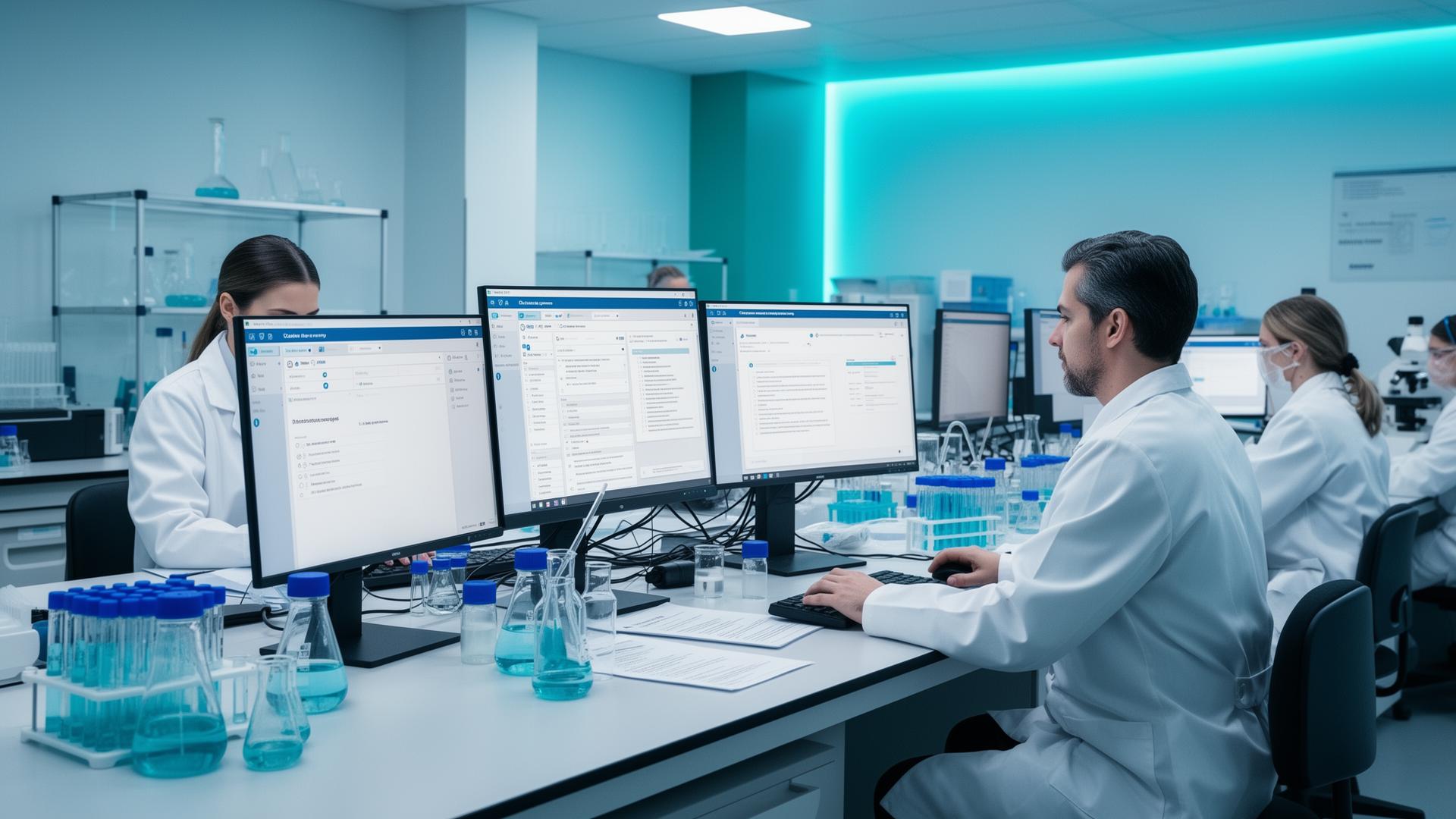 Life sciences laboratory with document management systems